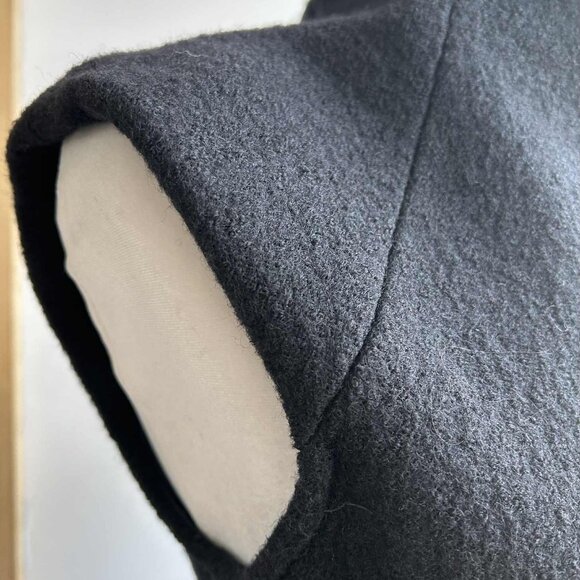 Zara Collection Black Textured Wool Mock-Neck Shift Dress with Pockets – EU L - Picture 8 of 12